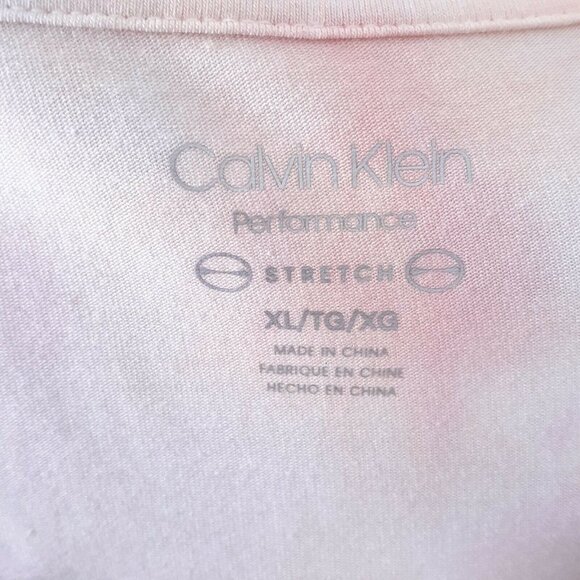 Calvin Klein Performance Tee XL Cropped Top Pink Tie Dye 775 - Picture 5 of 5